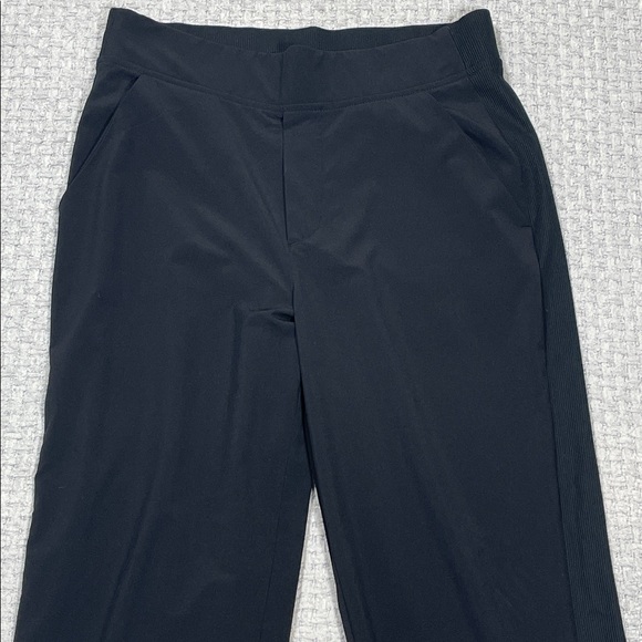 Athleta Womens Brooklyn Ankle Pants Ribbed Side Black Size 6 - Picture 8 of 15